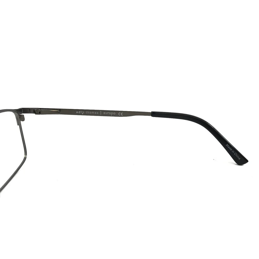 Adin Thomas Eyeglasses Frames AT-456 C3 Black Gray Rectangle Full Rim 54-18-140
